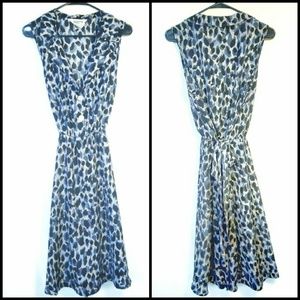 Selena Select Dress grey, blue, black leopard